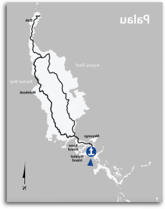 显示帕劳港口十大赌网app下载位置的地图